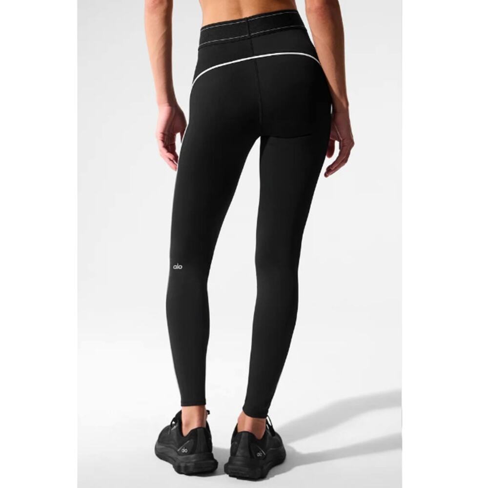Alo Yoga Airlift High-Waist Suit Up Leggings Black White  Size S